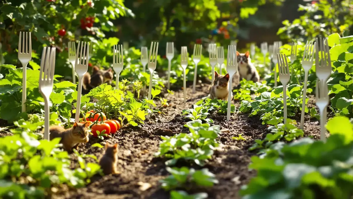 Premeniť svoju záhradu s touto jednoduchou fintou: použite plastový vidlicu vo vašej záhradke